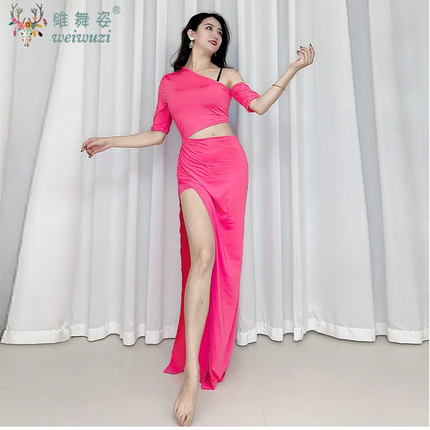 Belly Dancer Costume Women's Sexy Slimming Waist Revealing Dress Adult Oriental Belly Dancing Temperament  Practice Dresses