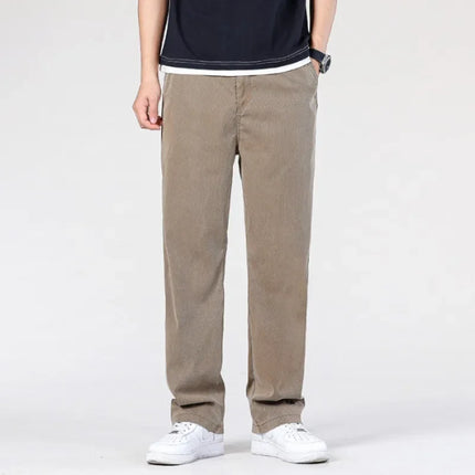 Summer New Baggy Jeans Men's Classic Thin Lyocell Fabric High Quality Straight Casual Pants Soft Denim Trousers Coffee Blue Gray