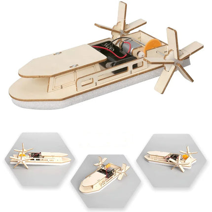 DIY Wooden Ship Model Small Maker Material Gift Toy Science Experiment Set Assembly Material Packaging Toy Birthday Gift