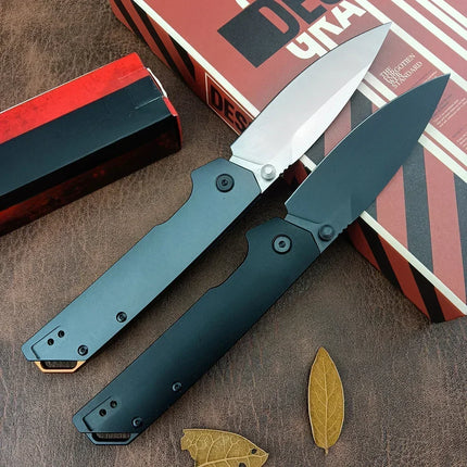 2038 Iridium KVT Outdoor Hunting EDC Tool Folding Pocket Knife D2 Blade Aluminum Handles tools With Pocketclip Fast Shipping