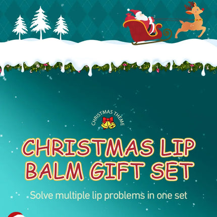 Christmas Gift Box,Lip Balm 4PCS/box Lip Makeup Set, Durable Moisturizer, Christmas Women's Gift Nourishing Lipstick Skin Care
