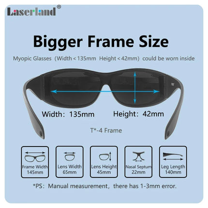 532nm 1064nm UV Blue Green Light Cosmetic Equipment Tattoo Removal Eyebrow Washing Safety Laser Protection Glasses