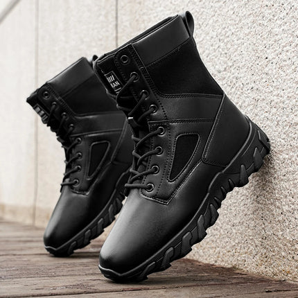 Men's high-top boots, casual sports shoes, outdoor camouflage, wear-resistant, trendy and fashionable men's boots