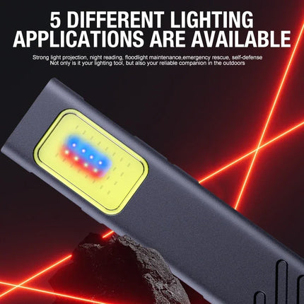 Emergency Portable Rechargeable Mini LED Keychain Flashlight 800LM Magnetic Pocket Torch Light for Work, Camping, Car Use