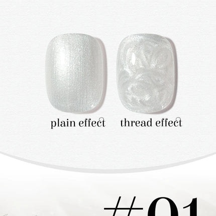ZH 12ML 8-Color Pearl Shell Thread Nail Gel Polish Long Lasting White Pink Purple Salon Gel Nail Art DIY Solid Gel Polish