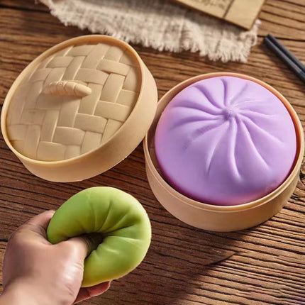 Giant Dumpling Squishy Toys Anxiety Relief Fidget Toy Simulation Food Steamed Stuffed Bun Soft Squeeze Decompression Dough Toy