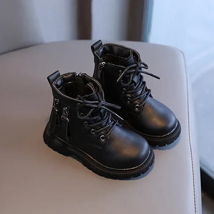 2025 Spring Autumn Winter Ankle Boots Light Girl Platform Shoes Burgundy Beige Black Boys Short Boots Super Cozy Shoes