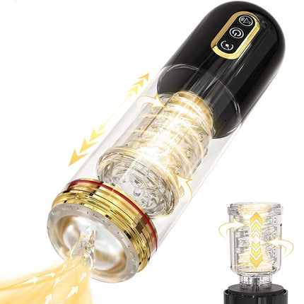 Male Sex Toy Automatic Sucking Telescopic Rotating Masturbator Cup For Men Real Vaginal Suction Pocket Blowjob Adult Product