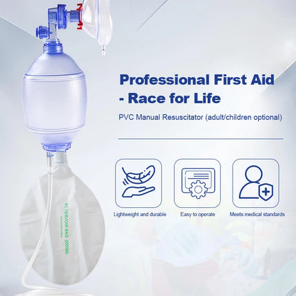 Califed First Aid Equipments PVC Manual Resuscitator Outdoor Rescue Tools Suitable For Infant Child And Adult