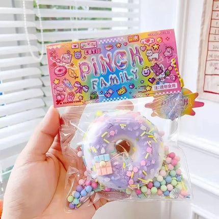 @@Taba Squishy Cake Doughnut Stress Relief Toy, Extra Large Sensory Fidget Toys for Kids Adults Anxiety Relaxation Squeeze Gift