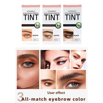 3 Colors Eyelash Eyebrow Dye Tint Kit Lasting Fast Tint Brow Dye Gel Eyebrow Cream Brow Enhancers  Mascara Makeup Tool New