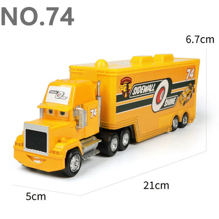 Pixar Cars Truck Storm Jackson Model Car 1/55 Die Casting Container Trucks Racing Toys Children's Birthday Gifts Collectibles