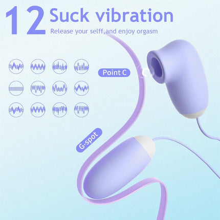 Double Jump Egg Clit Sucker Vagina Sucking Vibrator With Cute Magic Box Female Clitoris Vacuum G-pot Stimulator Nipple Sex Toys