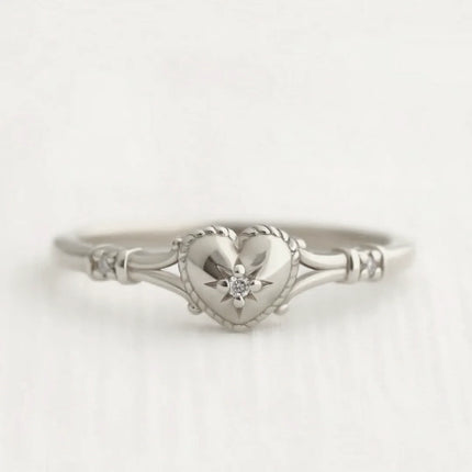 Hot Selling Gold Plated Stainless Steel Rings For Women Heart Ring Jewelry Accessories Wholesale Size 6-11