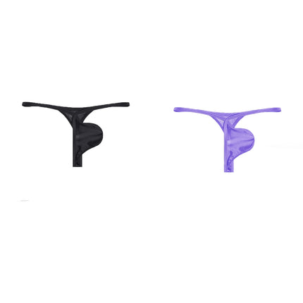 Men's Underwear Ice Silk Satin T Pants Low Waist Comfort Seamless Thongs
