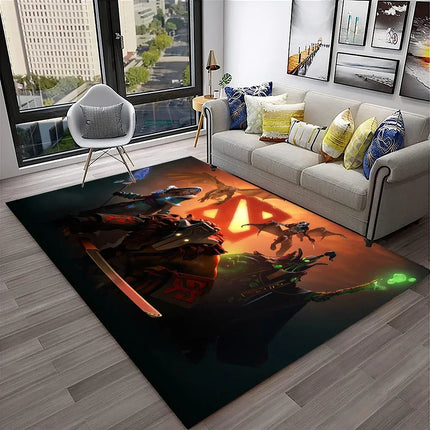 3D Classics Game Dota2 Gamer HD Carpet Rug for Home Living Room Bedroom Sofa Doormat Decor, Kids Play Area Rug Non-Slip Floor Mat