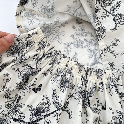 7201-1 Baby Girl's Suit New Autumn Fashion Lace Bow Baby Girl's Suit Long Sleeve Shirt+Short Princess Two-piece Suit