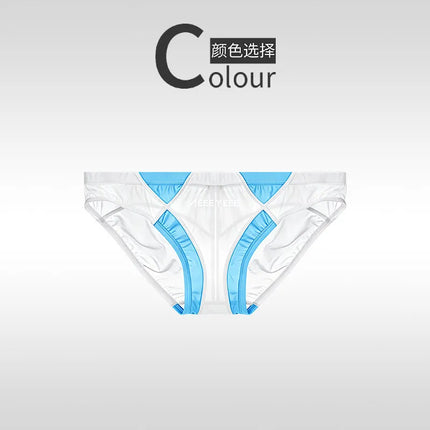New Transparent Sexy Briefs Mens Pouch Underwear Smooth Ultra-thin Men Panties Swimwear Low-waist Breathable Youth Трусы Мужские