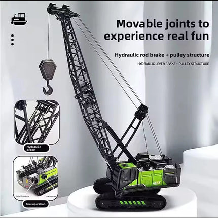 Plastic Vehicle Education + Diecast Excavator Tractor Cement Truck Car Bulldozer Crane Toy Model Wholesale Boy Gift Digger Alloy