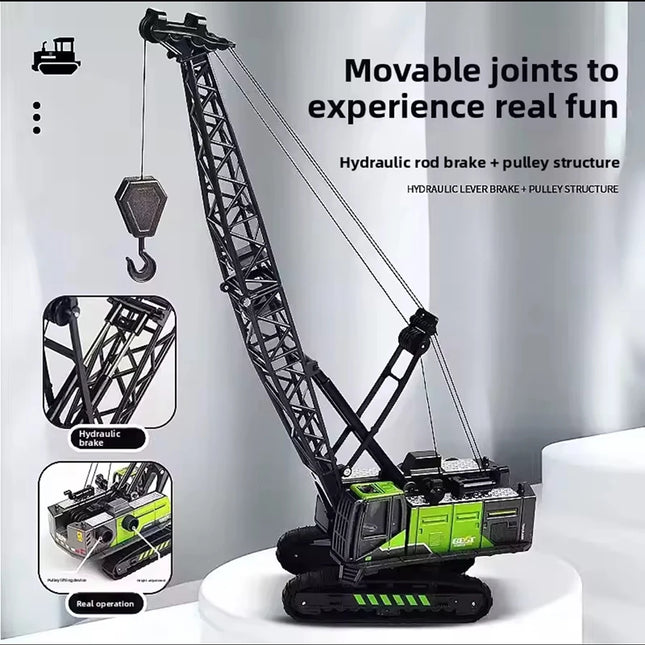 Plastic Vehicle Education + Diecast Excavator Tractor Cement Truck Car Bulldozer Crane Toy Model Wholesale Boy Gift Digger Alloy