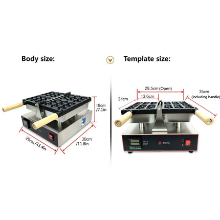 Electric Skewer Waffle Maker Sugar-coated Haws Shaped Waffle Machine Ball Shaped Cake Baking Machine