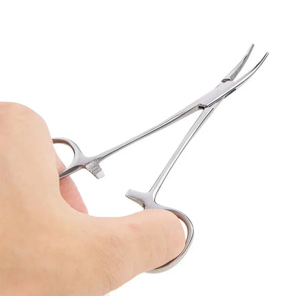 Stainless Steel Locking Forceps Arterial Surgical Clips Curved Straight Fishhook Forceps Hemostatic Forceps Hand Tools