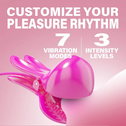 Nipple Clamp Sucking Vibrator Tongue Licking Vibrating For Women Breast Massage Labia Clitoris Clip Stimulation Massager Sex Toy