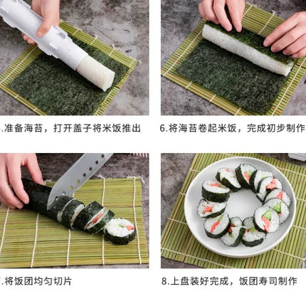 Quick Sushi Maker DIY Roller Rice Mold Meat Vegetable Rolling Mold Sushi Device Making Machine Bento Kitchen Gadgets
