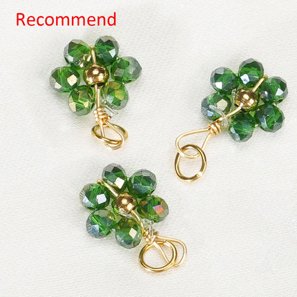 20pcs Stainless Steel Flower Imitation Pearl Beads Charms Pendants for Jewelry Making DIY Handmade Necklace Bracelet Accessories