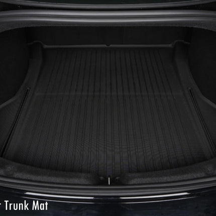 For Tesla Model 3 Highland 2026 2025 Floor Mats with Door Sill Protector Full Cover Floor Liners with Front Rear Cargo Liner