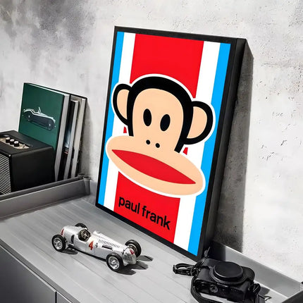 P-Paul Frank Poster Stickers Mural Painting Self-Adhesive Wall Decals for Bedroom Living Room Home HD Decor Gift
