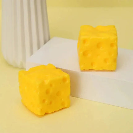 4 Styles Jumbo Cheese Squishy Toy 6/7CM Soft Squeeze Stress Ball, Slow Rising Shapeable ASMR Sensory Toy Anti-Stress Relief Gift
