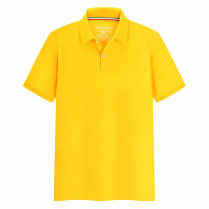 Summer Solid Color Outdoor Casual Lapel Short-sleeve Daily Business Short-sleeve Tops 2024 New Unisex Polo Shirts