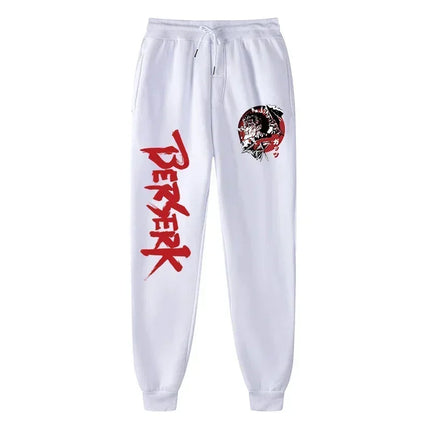 Men's Berserk Animated Printed Sportswear Pants Sports Jogging Pants Casual Polar Lining Pocket Pants