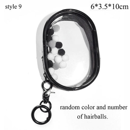 2023 Plush Doll Storage Pouch Transparent Mystery Box Storage Fashion Thicken Keychain Bag Classic Cute Doll Bag Keychain Wallet
