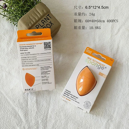 Orange Slanted Cut Makeup Sponge Beauty Egg Dry Wet Use Cross-Border Shipping Cosmetic Puff for General Population