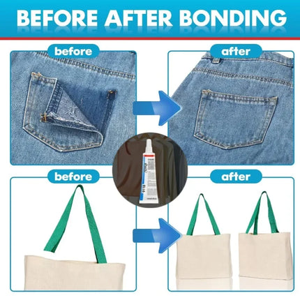 15/60ml Strong Fabric Glue Transparent Quick Dry Fabric Patching Glue Multipurpose Waterproof Fabric Sewing Glue Repair Tool