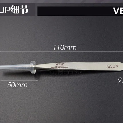 100% Original VETUS JP Series Premium Tweezers for Eyelash Extensions Anti-static Hyperfine High Precision Makeup Pinzas
