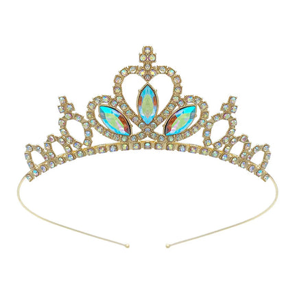 Kids Rhinestone Tiara Princess Headband for Girls Birthday Accessories Bridal Crystal Crown Tiara Wedding Hair Jewelry