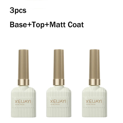 XEIJAYI Base Gel Super Top Coat Manicure Matte Top Coat Semi Permanent Soak Off UV Gel Varnish 15ml