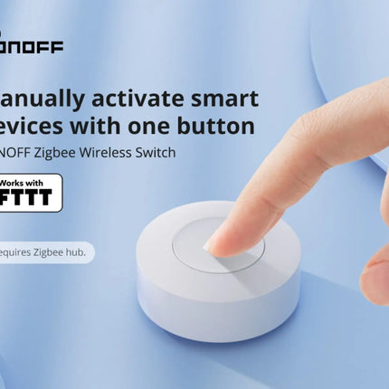 SONOFF SNZB 01P Zigbee Smart Button, Wireless Remote Control for Lights & Scenes, Single/Double/Long Press for Home Assistant