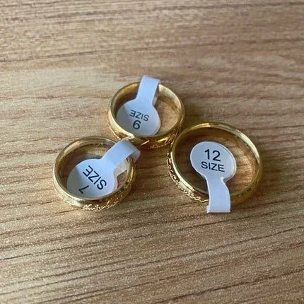 Language Carving Not Fade Rings for Unisex Fashion Minimalist Accessories Titanium Steel Jewelry