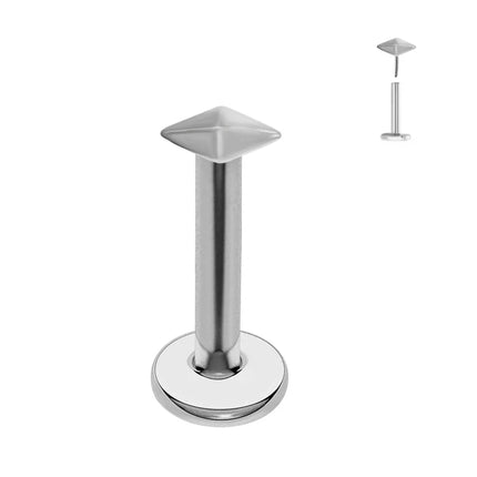 ASTM F136 G23 Titanium The ball Tragus Earring Threadless Piercing Heart Cubic zirconia Pin Daith Conch Push in Labret Stud