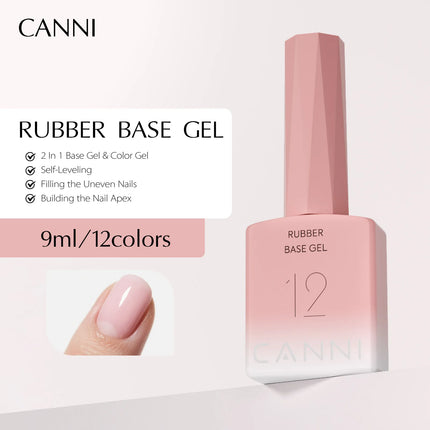 9ml CANNI Nail Gel Polish HEMA FREE TPO FREE French Nail Design Rubber Base Gel Builder Nail Gel In Bottle Semi Permanent Gel