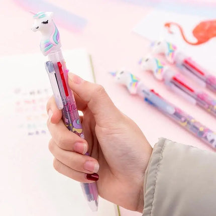 【6 COLORS IN 1】 Switch between 6 vibrant gel ink colors with ONE pen! Perfect for notes, art, or signatures.