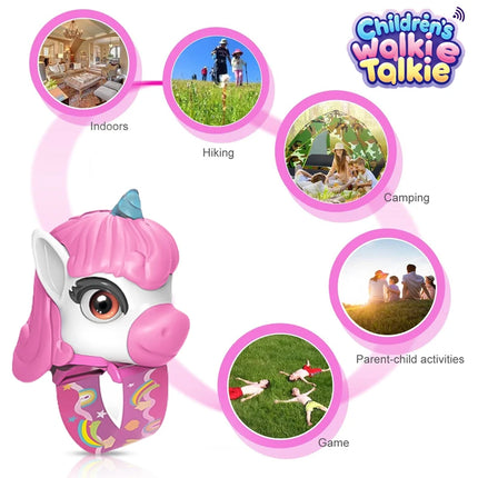 Unicorn Watch Walkie-Talkie, Wireless Parent-Child Interactive Communication Device for One-on-One Outdoor Calls