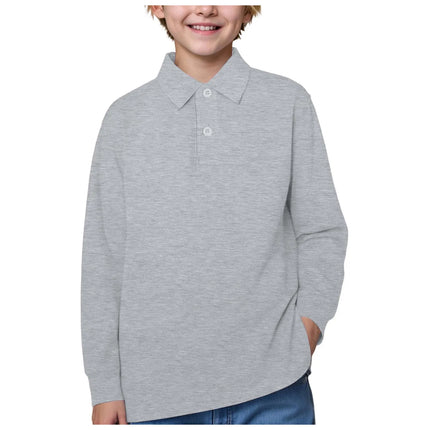 Boys POLO Shirts Teen Boy School Shirts Long Sleeve Lapel Kids Sports Tees Children Clothing Spring Autumn Boys Girls Shirts