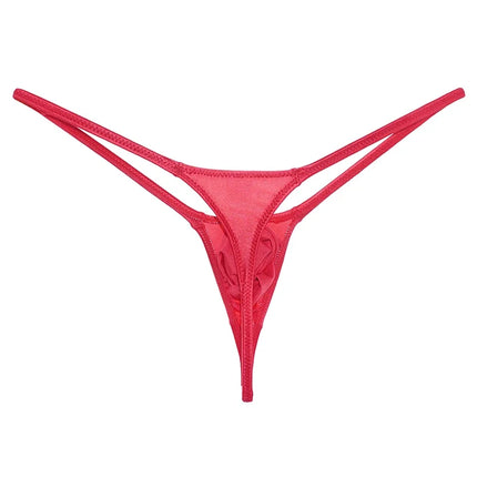 YAULAANG Sexy men's gloss gay underwear oily G-Strings thong Shiny low-waisted High Elasticity mens lingerie