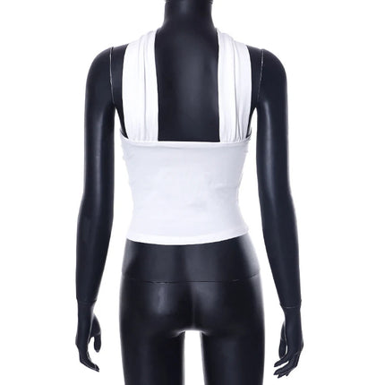 2025 chic white sexy strapless crop top elegant slim fit summer vest tube top crop top solid color