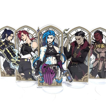 Hot League of Legends Arcane Game Peripherals Acrylic Stand Aso the King of Man the Sword Saint Desktop Display 15CM Collection